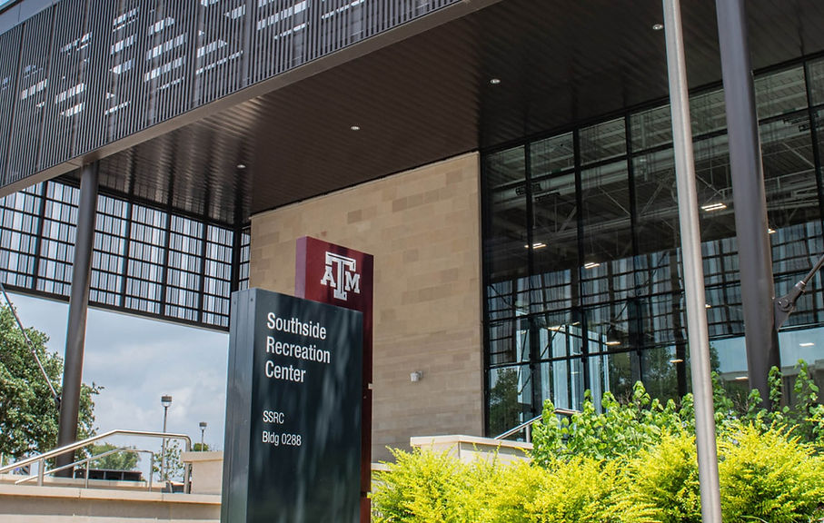 Entrance to the TAMU Southside Recreation Center
